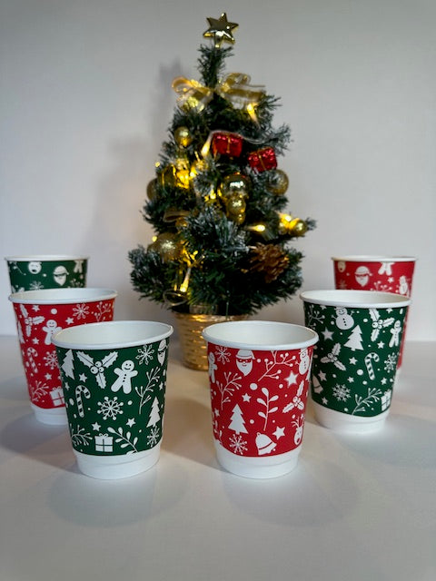 8oz Red Christmas Cups