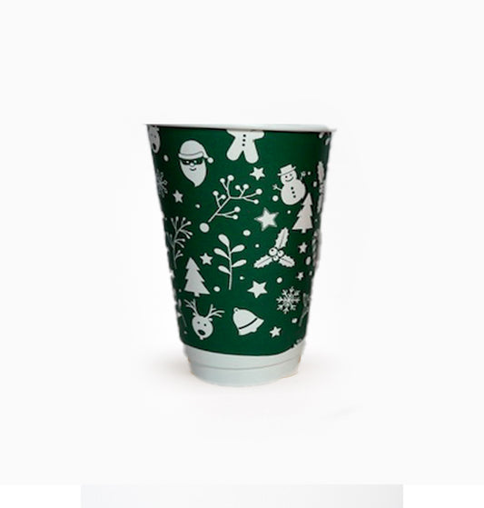 16oz Green Christmas Cups